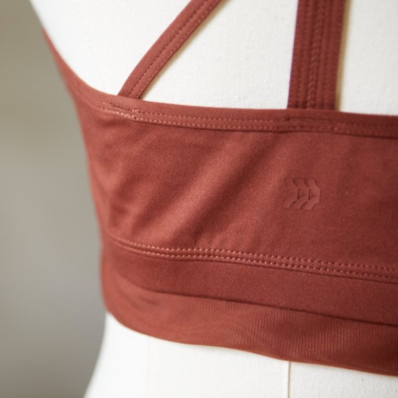 Women's Multi Strap Sports Bra | Rust w/ Mesh Detail NWOT - Picture 3 of 3